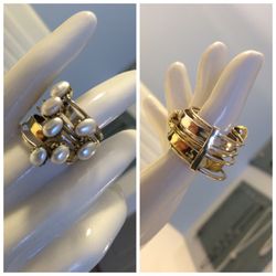 Beautiful white Pearl 925 Sterling silver Ring