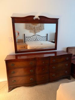 Drexel 9 drawer dresser with mirror