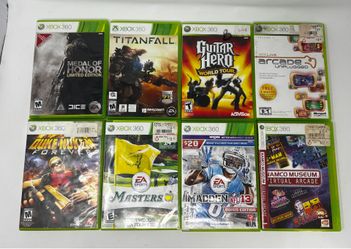 Xbox 360 Game Lot Guitar Hero World Tour Duke Nukem Titanfall Madden 8 Games