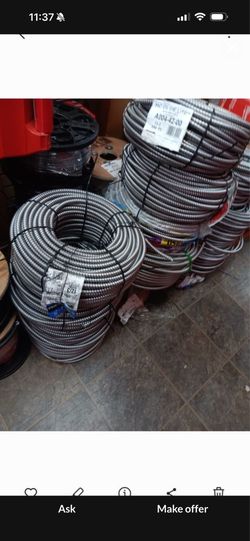 12/3 MC Cable, 250ft, Metal Clad Cable, Armored Cable, Electrical Wire, Copper Wire, Commercial Wiring, Residential Wiring,