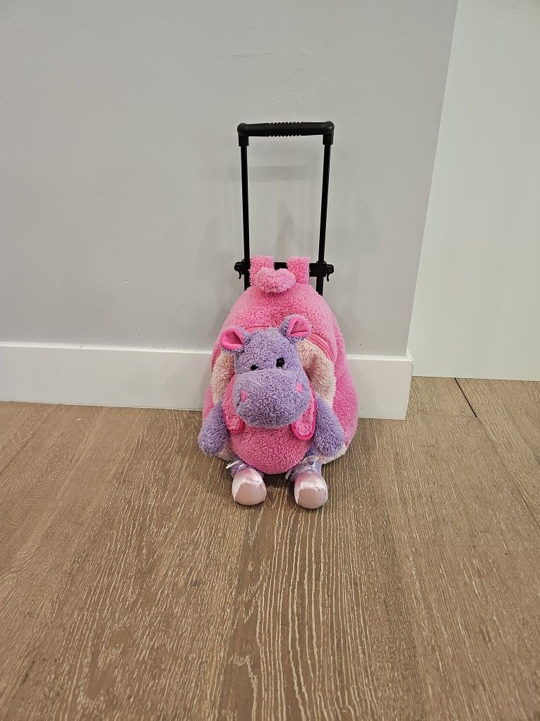 Toy Backpack/ Hippo Stuffed Animal