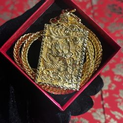 24K Gold PLATED Dragon Necklace