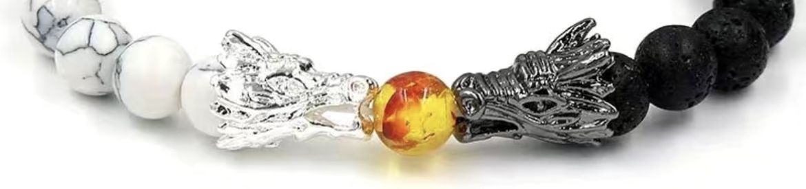 Fashion Simple Volcanic Stone White Turquoise Topaz Hand String Faucet Bracelet