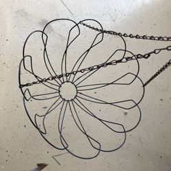 Black Wire Daisy Hanging Plant Basket 