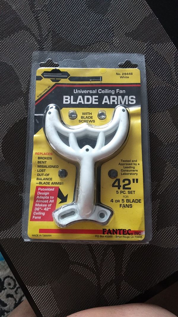 Universal ceiling fan blade arms 42 in 5 pieces set for 4 or 5 blade