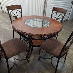 Dining Round Table 4 Chairs