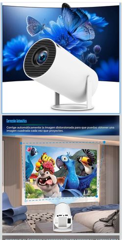 Portable Mini Projector (4K, WiFi 6, BT 5.2) – Upgraded Full HD Portable Projector Compatible with Phone/PC/TV/HDMI/PS5/Laptop – Auto Keystone, Home T