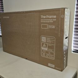 New 55 Inch Frame Samsung Smart TV 4K UHD QLED with 120 Hz refresh rate. New in the box.  With Bezel 