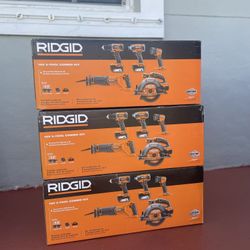 NEW RIDGID 18V Cordless 5-Tool Combo Kit – Sealed Box – 2x 4.0Ah Batteries + Charger + Tool Bago