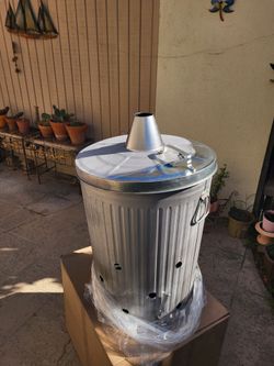 Galvanized Steel Incinerator Bin with Lid