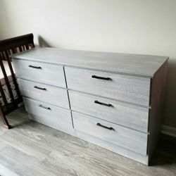 NEW 6 DRAWER DOUBLE DRESSER AND NIGHT STAND 😊 Available in BLACK, WHITE, GREY or CHARCOAL color