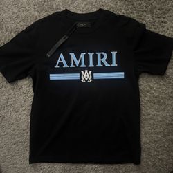 blue n black amiri tee