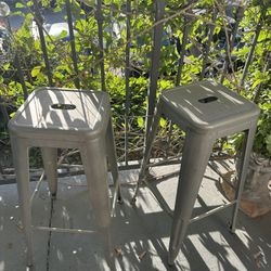 Grey Outdoor Alloy Bar Stools 