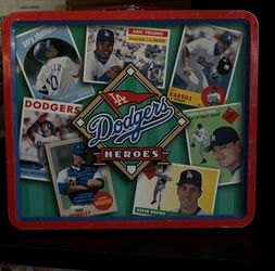 Dodgers heroes metal lunchbox 