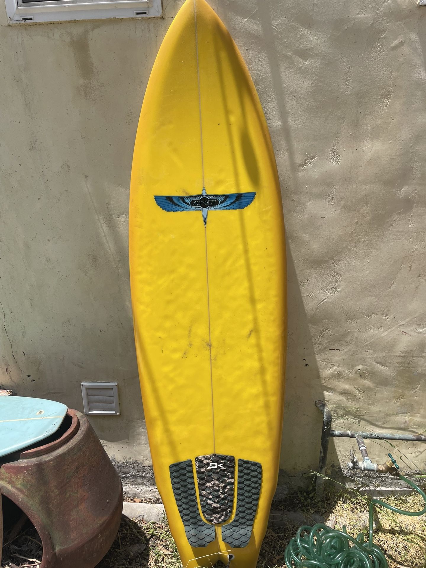 Vintage 6’4” Sunset Quad Fish Surfboard