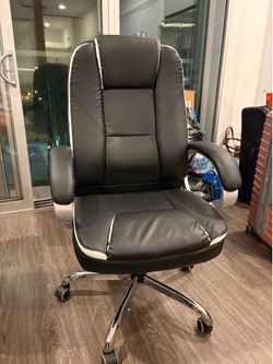 Black Faux Leather Executive Office Chair