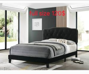 Full size bed frame black velvet new in the box