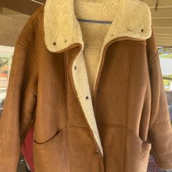 Vintage Shearling Bomber Jacket