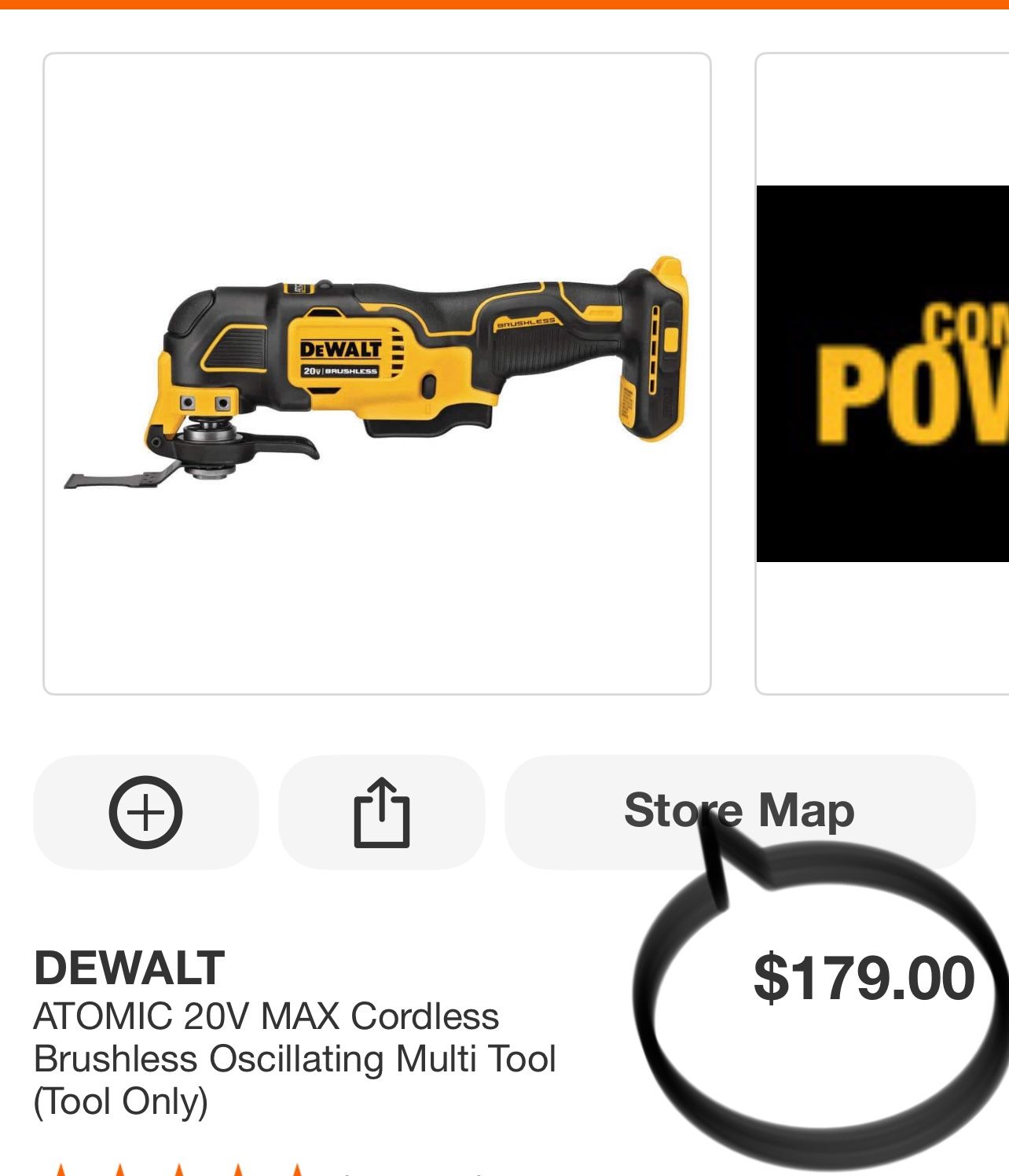 DEWALT ATOMIC 20V MAX Cordless Brushless Oscillating Multi Tool (Tool Only)