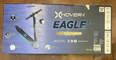 Hover-1 Eagle 3.0 Lit Series Electric Scooter LED Lights Folding LCD Display