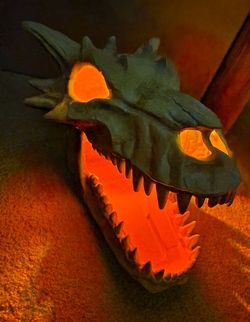Halloween Haunted Dragon Skull LED Lights Animated