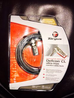 TARGUS Computer Defcon CL Ultra Max Combo Cable Lock Notebook Security