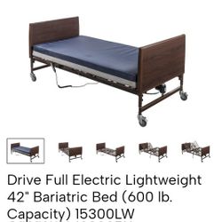Hospital Bed With Side Rails.