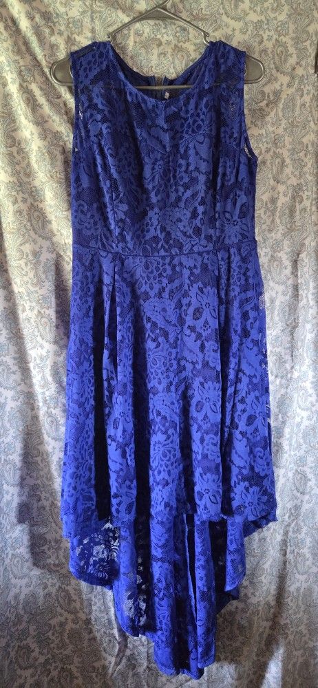 Navy Blue High-Low Dress