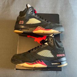 Air Jordan 5s Off Noir Size 9w