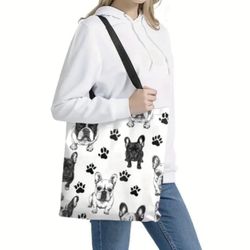 French Bulldog Shoulder Tote Bag 15.74x13.77