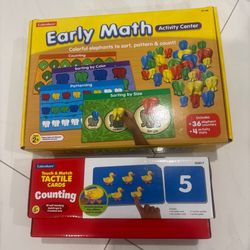 Lakeshore Early Math Activity Center and Touch & Match tactile cards