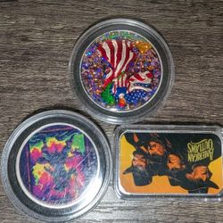 3 (1 ounce) colorized Silver .999
