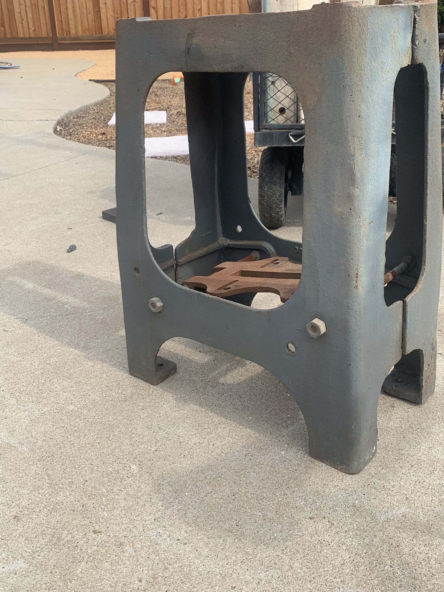 Cast Iron Machine Base Legs Vintage