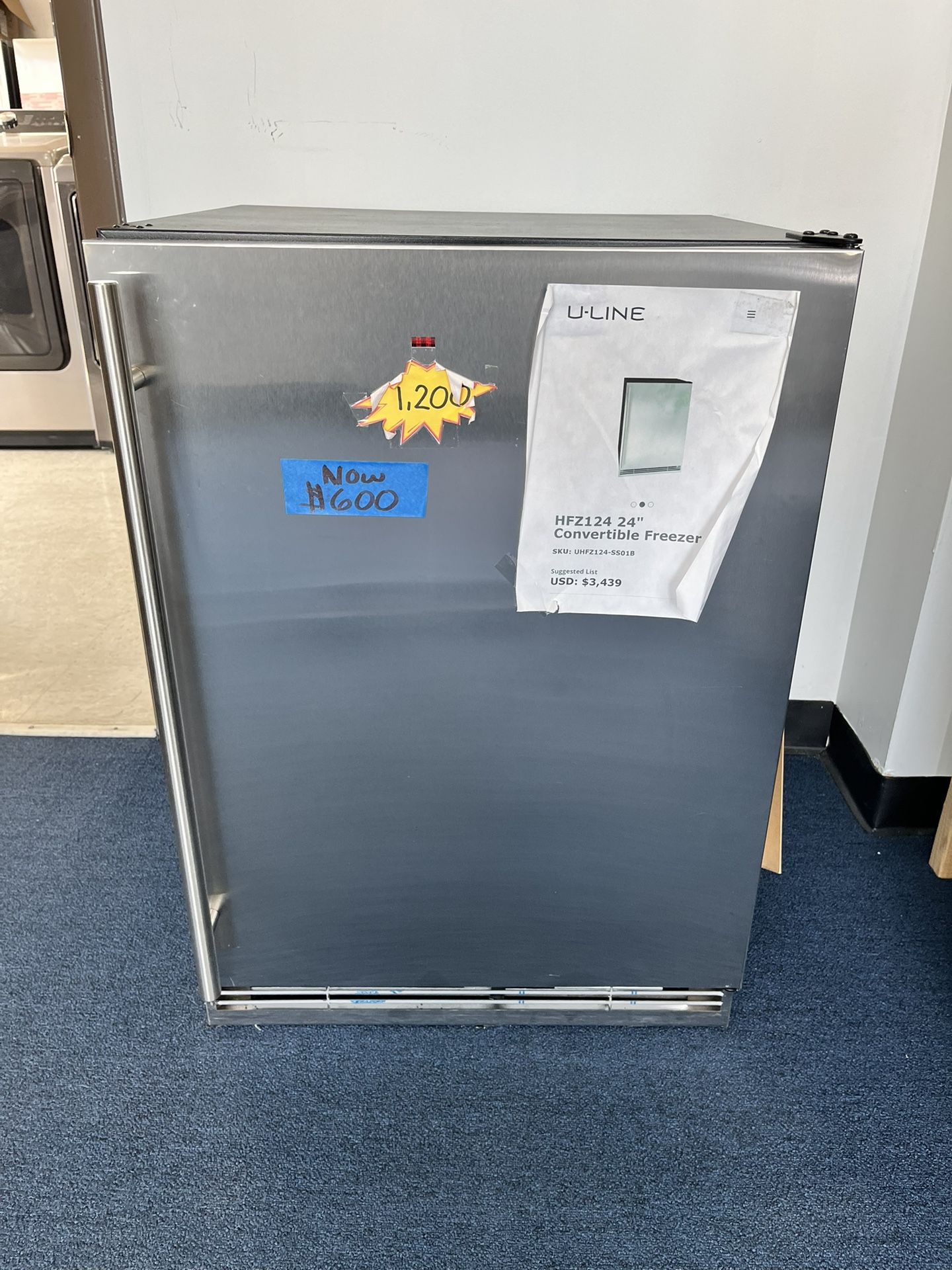 New U-Line 24inch. Convertible Freezer