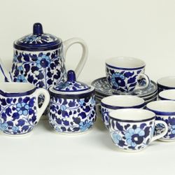 Hand Crafted Blue Pottery