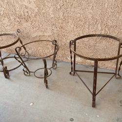 Rustic  Metal Plant Stands $5 Each