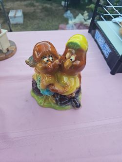 Ceramic chicks Couple Figurine piggy bank