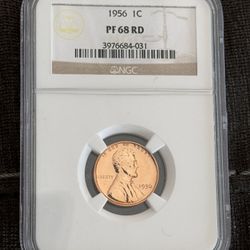 1956 Lincoln Wheat Cent Proof NGC PF 68 RD PR68RD Gem Coin 1C