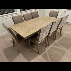 Dasher 8 - Person Extendable Double Pedestal Dining Set