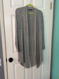 APT. 9 Gray Draped Open Front Cardigan Size Medium – Never Worn