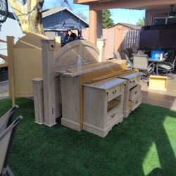 Whole Bedroom Furniture Dresser Bedframe Night Stand Really Clean Look 