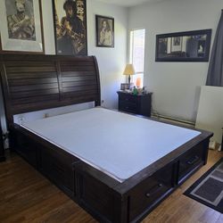 Solid Wood Queen Bed Frame