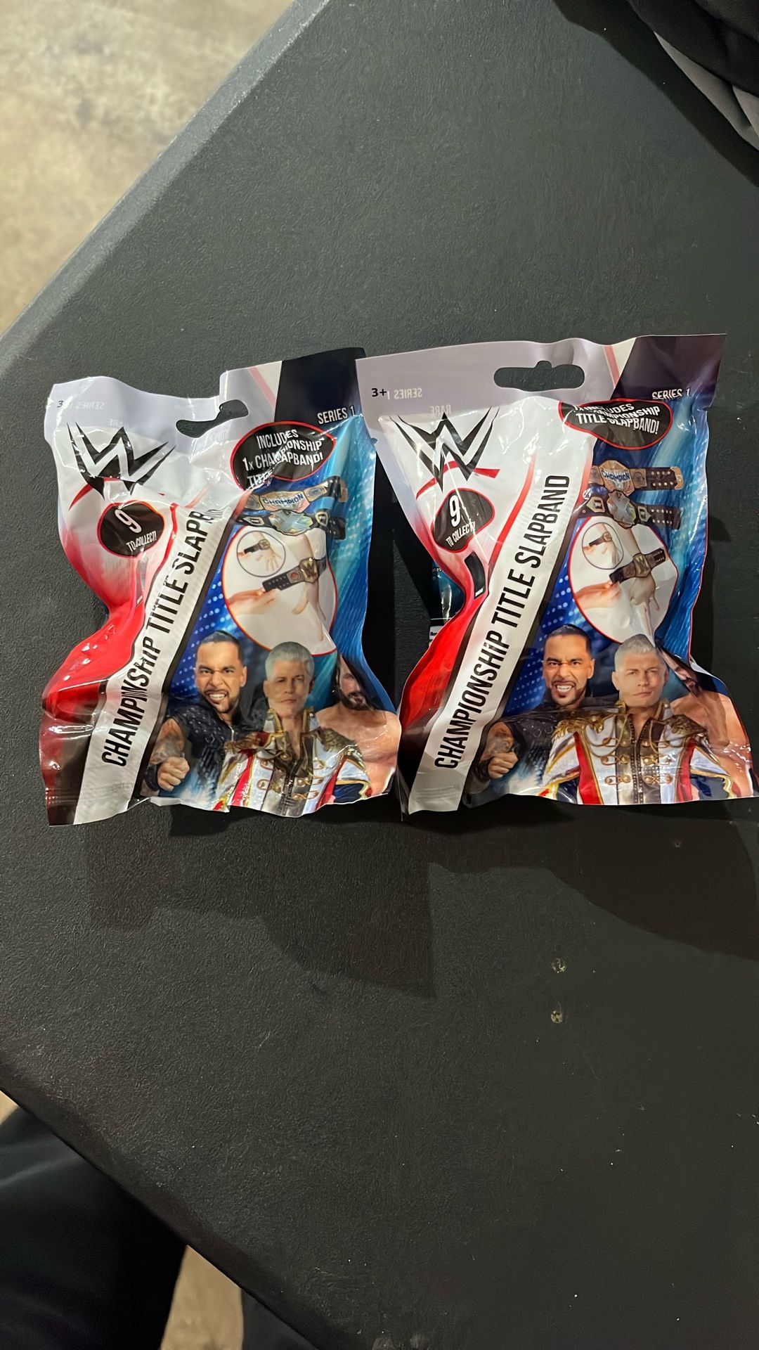 SET OF 2  WWE Championship Belt Slapbands Series 1 blind bags