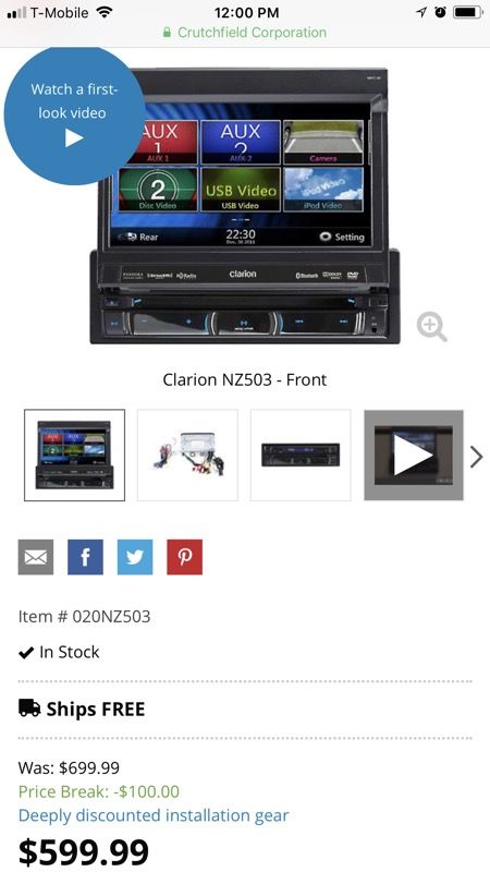 Clarion NZ503