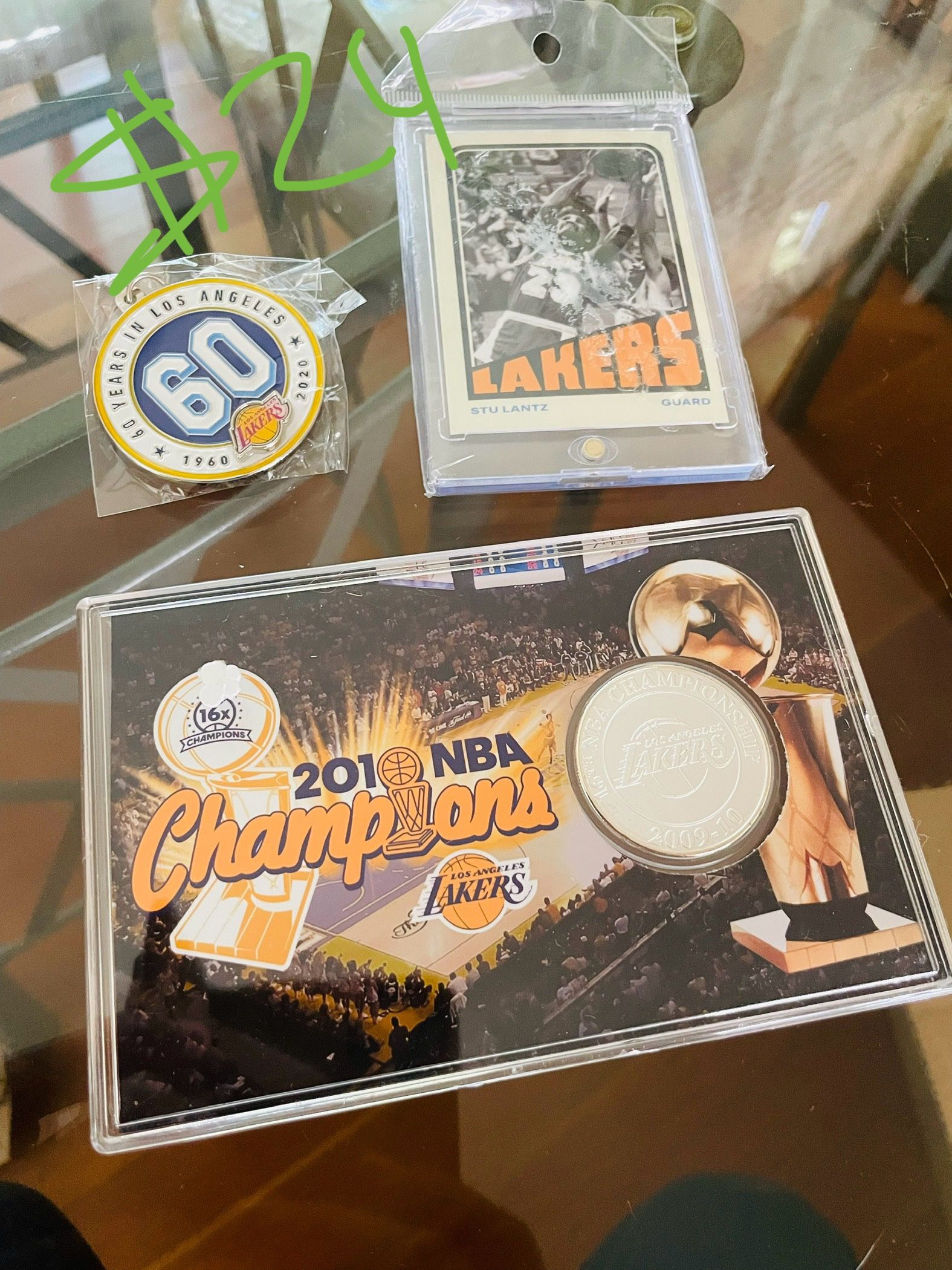 Set Of Brand New Lakers Collectors Memorabilia