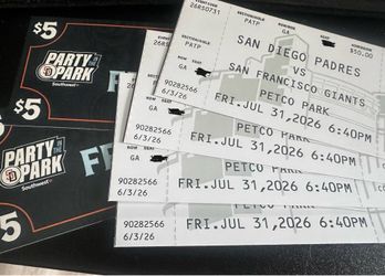 7/31 Giants vs Padres (4x) - Friday GS