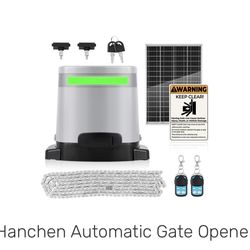 1300lbs Solar Sliding Gate Opener Chain Drive with Built-in Backup Battery, WiFi Remote Control, IR Sensor, Automatic Gate Motor for Heavy Driveway Sl