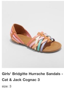 Cat & jack sandals size 3. Brand new
