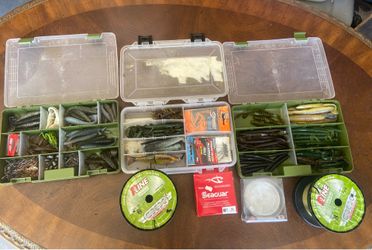 Fishing Tackle Assortment - Lures, Hooks, Weights, Tackle Box etc. New & Used