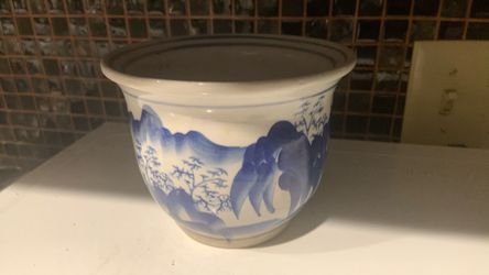 Blue and White Porcelain Planter
